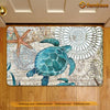 Joycorners Turtle Doormat, Turtle In The Mystery Sea Map Gift For Turtle Lovers, New Home Gift, Housewarming Gift, Turtle Decor LM0210