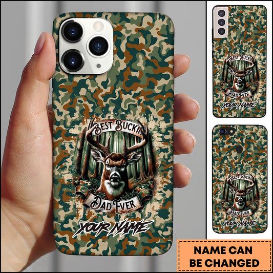 Joycorners Artist Hunting - Best Buckin Dad Ever Deer Forest Camo Personalized Name Phone Case