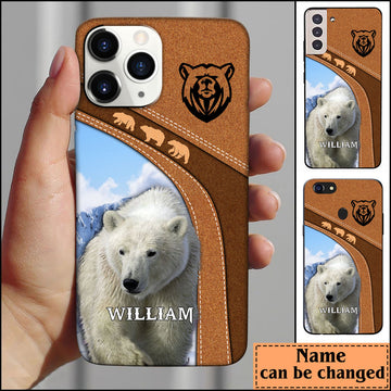 Joycorners Polar Bear Hunting Personalized Name Phone Case LM1012