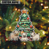 Joycorners Personalized Cow Family Christmas Acrylic Ornament