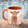 Joycorners Cute Jersey Calf Pink Bow Personalized Mug