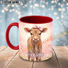 Joycorners Cute Jersey Calf Pink Bow Personalized Mug