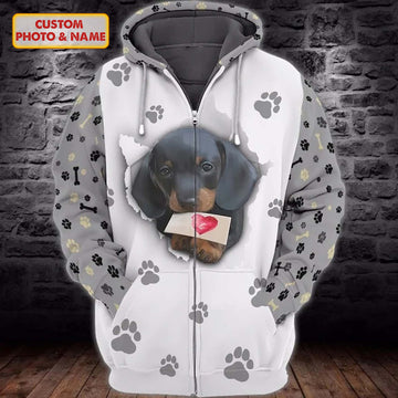 Joycorners Love 2 Dachshund 3D Custom Name And Dog Full Print Shirts