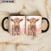 Joycorners Cute Jersey Calf Pink Bow Personalized Mug