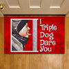 Joycorners Funny Christmas Doormat, I Triple Dog Dare You Doormat For Home Decor Housewarming Gift, Welcome Mat Gift LM0210