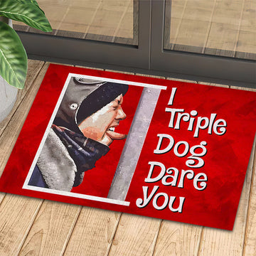 Joycorners Funny Christmas Doormat, I Triple Dog Dare You Doormat For Home Decor Housewarming Gift, Welcome Mat Gift LM0210