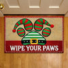 Joycorners Christmas Dog Paws Doormat, Wipe Your Paws Doormat For Home Decor Housewarming Gift, Welcome Mat Gift For Dog Lovers LM0210