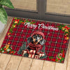 Joycorners Christmas Dachshund Doormat, Merry Christmas Doormat For Home Decor Housewarming Gift, Welcome Mat Gift For Dachshund Lovers LM0210