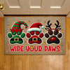Joycorners Christmas Dog Doormat, Wipe Your Paws Doormat For Home Decor Housewarming Gift, Welcome Mat Gift For Dog Lovers LM0210
