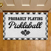 Joycorners Christmas Pickleball Doormat, Probably Playing Pickleball Doormat For Home Decor Housewarming Gift, Welcome Mat Gift LM0210