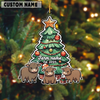 Joycorners Personalized Cow Family Christmas Acrylic Ornament