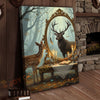 Joycorners Deer Fawn Looking in Magic Mirror Forest Scene Wrapped Canvas