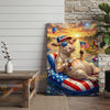 Joycorner Charolais Cow Americana Float Beer Sunglasses 3D Wrapped Canvas