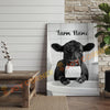 Joycorners Cattle Cow Funny Black Angus Cow In Bathroom Holding Toilet Paper Personalized Name Canvas