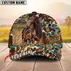 Joycorners Sunflower Western Cowhide Personalized Name 3D Hat