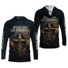 Joycorners Jesus Said Go Fishing SPF Long Sleeve Shirts, Jesus Fishing Shirt, Fishing Shirts For Men, Fisherman Gift