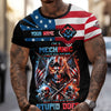 Joycorners Custom Mechanic Shirt, Fix Stupid Design, Personalized Name, American Flag Skull Graphic, Funny Mechanic T-shirt for Men & Women PT2609