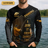 Joycorners Funny Fishing T-Shirt I Jerk It Every Chance I Get Custom Name UPF Shirts, Men's Fishing Shirt