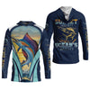 Joycorners Marlin Fishing Shirts, Sunset Serenity, Ocean's Majesty, SPF Long Sleeve Shirts, Fishing Shirts For Men