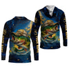 Joycorners Bass Fishing Shirt, Camo Long Sleeve Shirt, SPF Shirt For Men, Gift For Fisherman