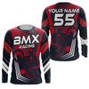 Joycorners Red BMX Cycling Customize Name 3D Shirts