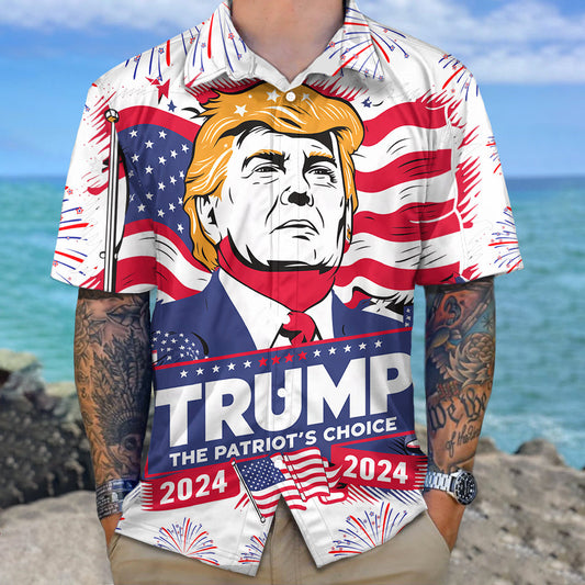 Joycorner Trump The Patriot'S Choice 2024  Hawaiian Shirt