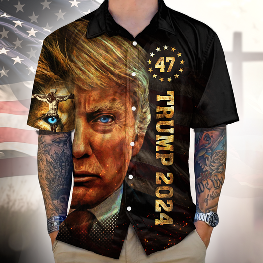 Joycorner Donald Trump 2024 Jesus Hawaiian Shirt