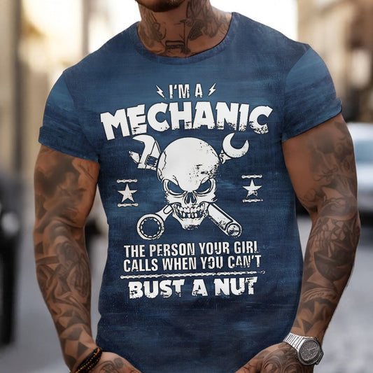 Joycorners Vintage Mechanic Shirt I'm A Mechanic The Person Your Girl Calls When You Can't Bust a Nut T Shirt PT2609