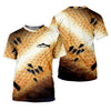 Joycorners Yellow Fish Scale Fishing UPF Shirts, Custom Fishing Shirt, Gift For Fisherman, Mens Casual Shirts