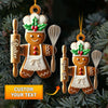 Joyccorners Christmas Gift, Custom Ornament, Custom Name Ginger Ornament 2D Flat LM2111