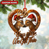 Joycorners Personalized Deer Couple Christmas Ornament, You & Me We Got This Custom Name Gift MT1111