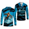Joycorners Just A Casual Day With Bigfoot And His Shark Fishing UPF Shirts, Funny Fishing Shirt, Presents For Fishermen