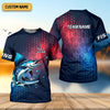 Joycorners Marlin Fishing Custom Name UPF Shirts, Tournament Fishing Shirts, Men's Fishing Shirt