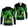 Joycorners Bassquatch Green Neon Bigfoot Fishing Shirt, SPF Shirt For Men, Gift For Fisherman, Bass Fishing