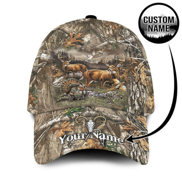 Joycorners Personalized Name Deer Hunting Classic Cap HM30