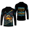 Joycorners Fishing Is My Anger Management Men Fishing Shirt, SPF Shirt For Men, Presents For Fishermen
