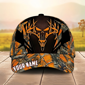 Joycorner Antler Skull Hunter Personalized Name 3D Cap