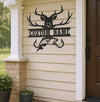 Maxcorners Personalized Deer & Fish Metal Sign WITH LED/WITHOUT LED Light Rustic Cabin Wall Decor Hunter Fisher Gift MT0110