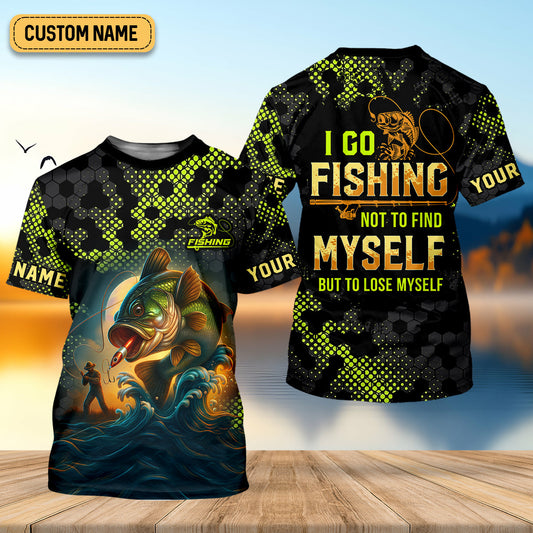 Joycorners I Go Fishing Not To Find Myself But To Lose Myself Funny Fishing Shirt, SPF Shirt For Men, Gift For Fisherman