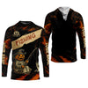Joycorners Pumpkin Fishing SPF Shirt, Halloween Fishing Men Jersey, Funny Fishing Shirt, Presents For Fishermen