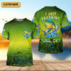 Joycorners I Just Freaking Love Tuna Custom Name Fishing UPF Shirts, Gift For Fisherman, Men's Fishing Shirt