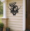 Maxcorners Personalized Deer Hunting Metal Sign WITH LED/WITHOUT LED - Rustic Buck Wall Art with Rifles, Hunter Lodge Decor & Outdoor Cabin Sign MT0110