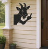 Maxcorners Funny Goat Metal Sign WITH LED/WITHOUT LED - Hilarious Farm Yard Decor, Rustic Prank Gift for Ranch, Barn & Outdoor Spaces MT0110