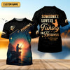 Joycorners Someone I Love is Fishing in Heaven Shirt, Funny Fishing T-shirt, SPF Shirt For Men, Gift For Fisherman