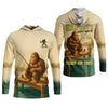 Joycorners Bigfoot's Quiet Day At The Lake Fishing UPF Shirts, Funny Fishing Shirt, Presents For Fishermen