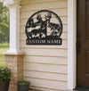Maxcorners Personalized Deer, Fish & Duck Hunting Metal Sign WITH LED/WITHOUT LED, Rustic Wildlife Wall Decor for Cabin, Lodge, or Mancave MT0110