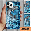 Joycorners Fishing Phone Case Fishing Camo Phone Case Personalized Name (8 Fish Species)