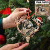 Joycorners Personalized Hunting Aclyric Christmas Ornament – Custom Photo Deer Antler Gift for Hunters MT1111