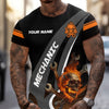 Joycorners Personalized Mechanic Shirt, Skull Wrenches Flame Design, Mechanic Uniforms, Gift For Men PT2609