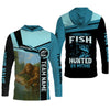 Joycorners Hooked On Fish, Largemouth Bass Fishing, Funny Fishing Shirt, UV Protection Clothing, Mens Casual Shirts